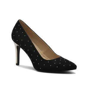 Adrienne Vittadini Black Heels with White Accents